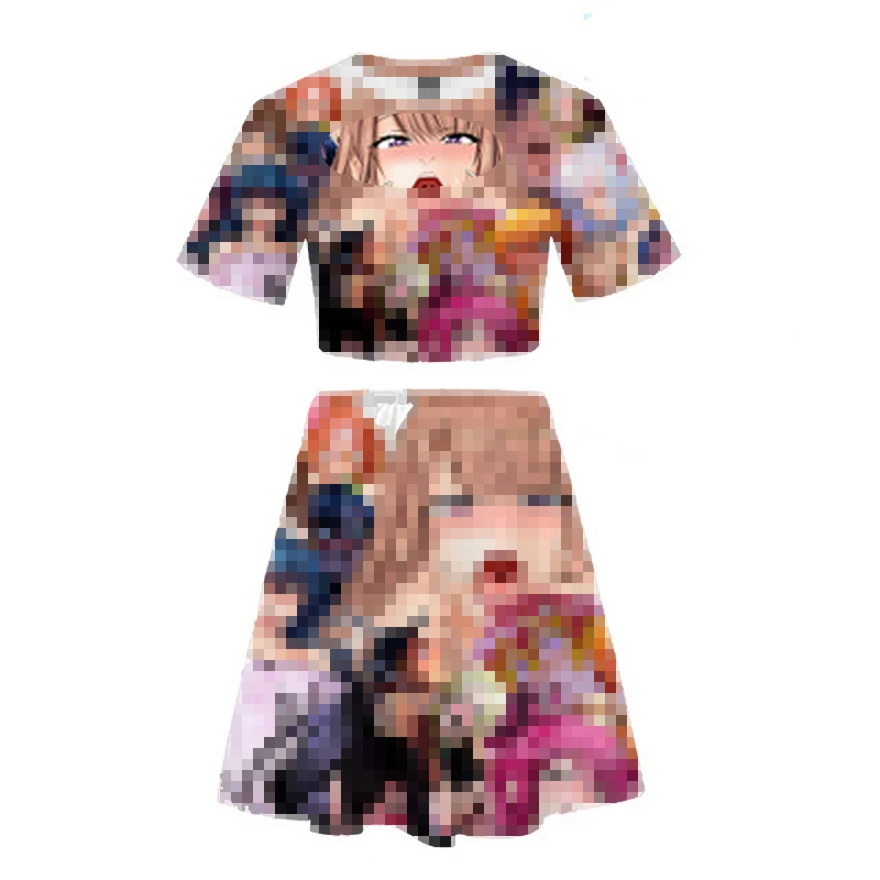 skirt2 3D Ahegao толстовка с капюшоном для мужчин wo для мужчин застенчивая девушка лицо толстовки уличная одежда с мотивами из аниме Harajuku негабаритных куртка на молнии Одежда - Цвет: skirt2