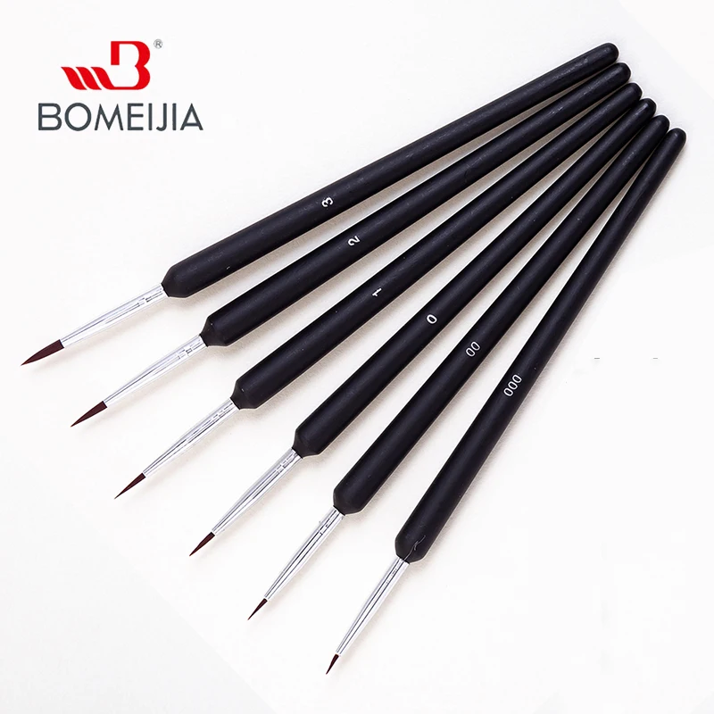 6pcs Paint Brushes Artist Hook Line Brush Pen For Gouache Watercolor Paint Oil Painting For Beginners & Artists