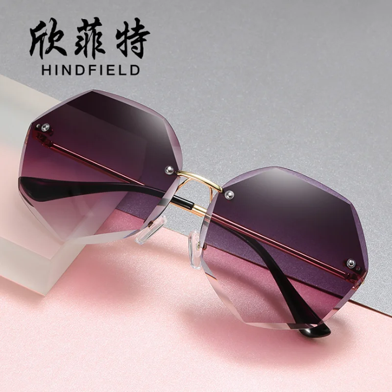 

Vintage Luxury Rimless Sunglasses Women 2020 Brand Irregular Trimmed Eyewear Metal Frame Men Sun Glasses Female UV400 xf9