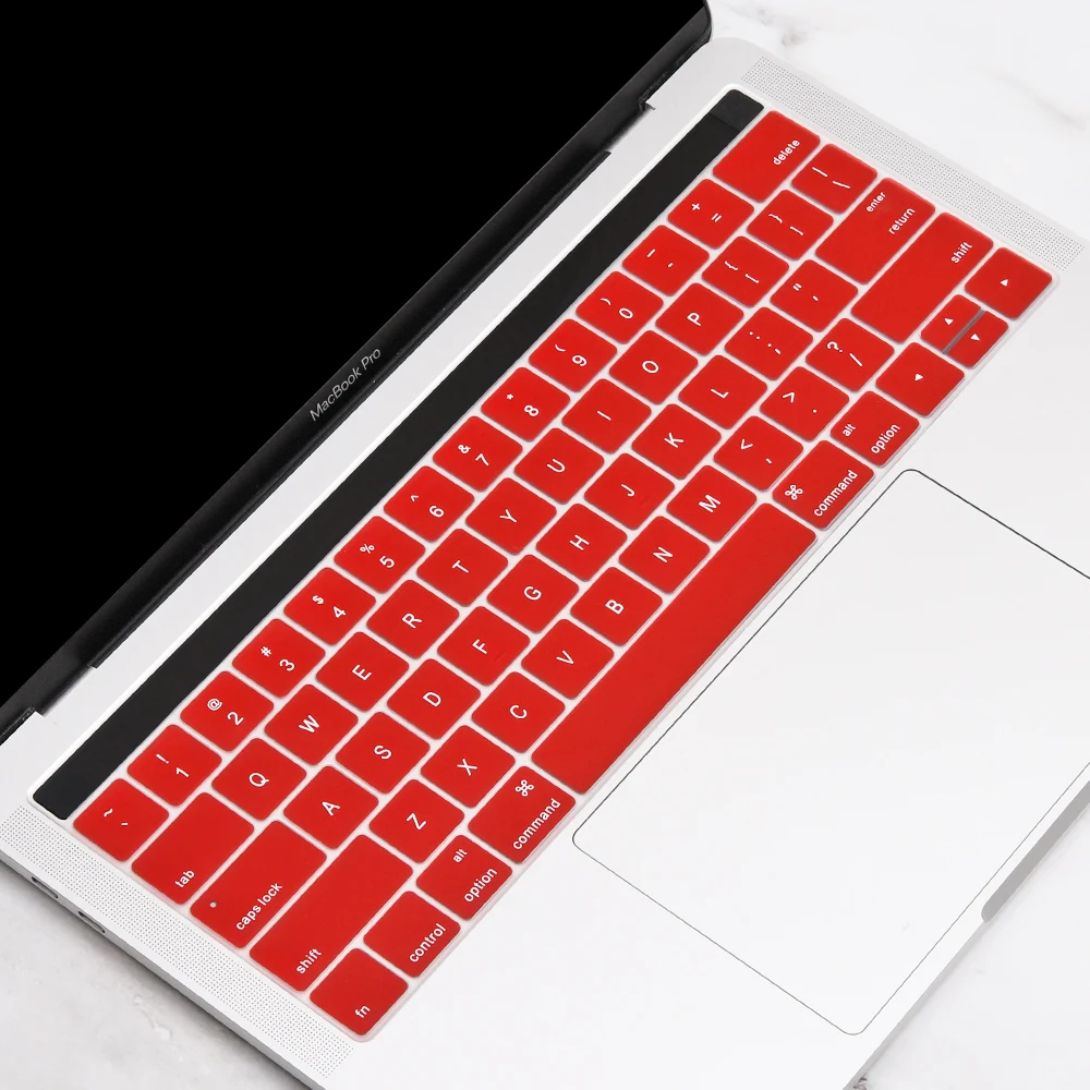 Силиконовый чехол для клавиатуры для MacBook Pro 13 15 дюймов Сенсорная панель A2159 A1989 A1990 US введите версию клавиатуры протектор