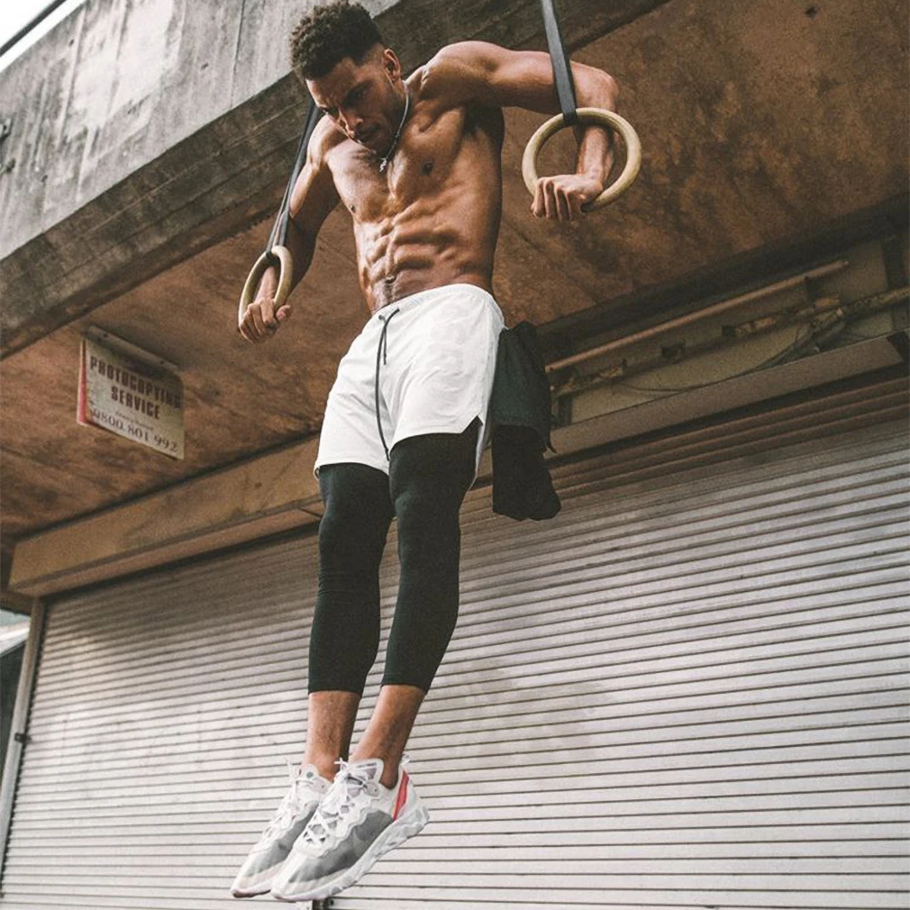 AIMPACT Men Sports Gym Shorts Workout Compression Basketball Short  Soccer Exercise Running Fitness Tights Short Shorts AM2440