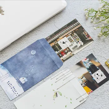 

5pcs/set Creative Decoration Paper Envelope Writing Paper Stationery Cute Birthday Christmas Card Envelopes School Supplies Gift
