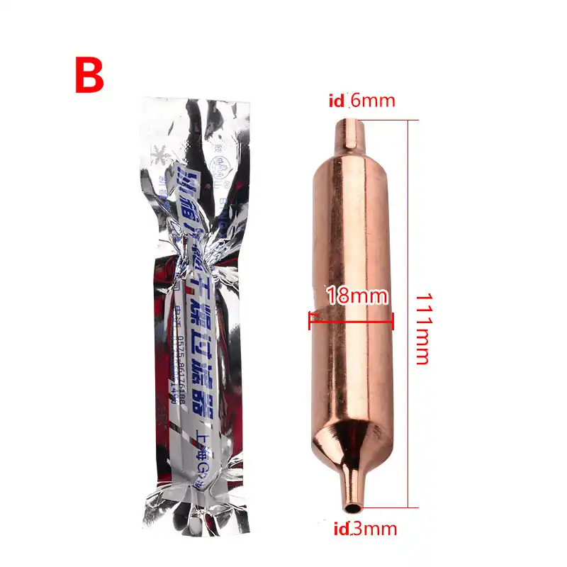 2 pcs copper filter drier Fridge Refrigerator Replacement Copper