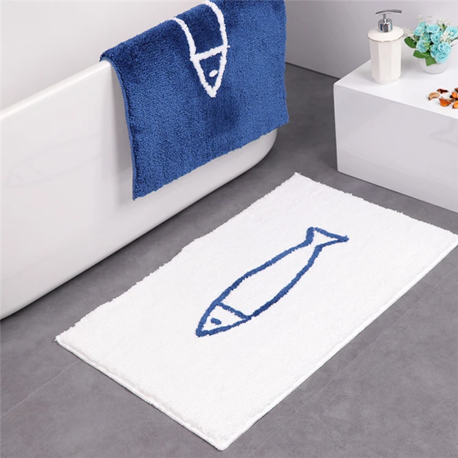Non-slip waterproof Bath Mat Cartoon fish Bathroom Carpet Water
Absorption Rug Shaggy Bathroom Mat kitchen Floor