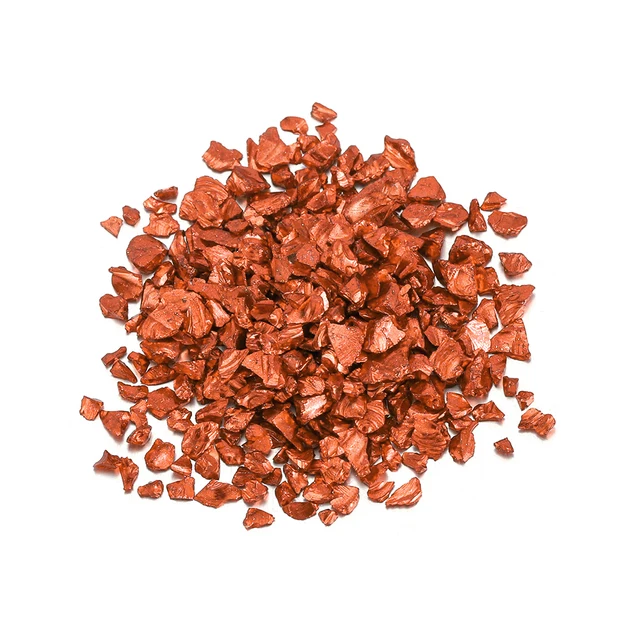20/50g Glass Metal Crushed Stone Filler DIY Table Decoration Cake Fruit Coaster Filling Decorative Crystal For Epoxy Resin Mold Orange Red