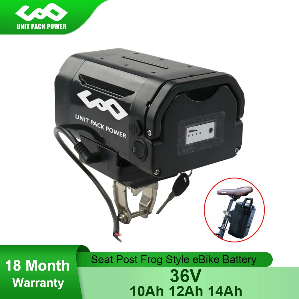 Seat Post eBike Battery 36V 10Ah 12Ah 14Ah With 18650 Samsung Li-ion Cell for Bafang TSDZ2 250W 350W 500W Electric Bicycle Motor | Спорт и