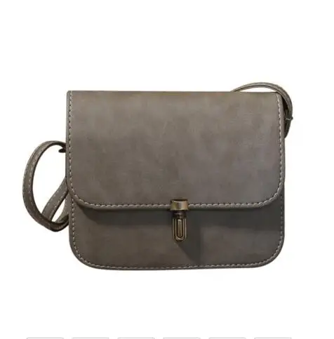 Женская маленькая квадратная сумка, Дамская Автомобильная модная сумка, ретро сумки на плечо, сумка-мессенджер, сумка для мобильного телефона, кожаная сумка - Цвет: Gray