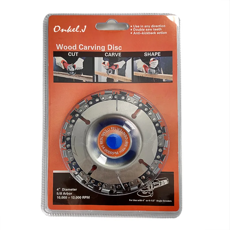 

Woodworking Chain Plate 4-Inch Angle Grinder for Chain Plate Electric Tool Part Wood Carving Disc