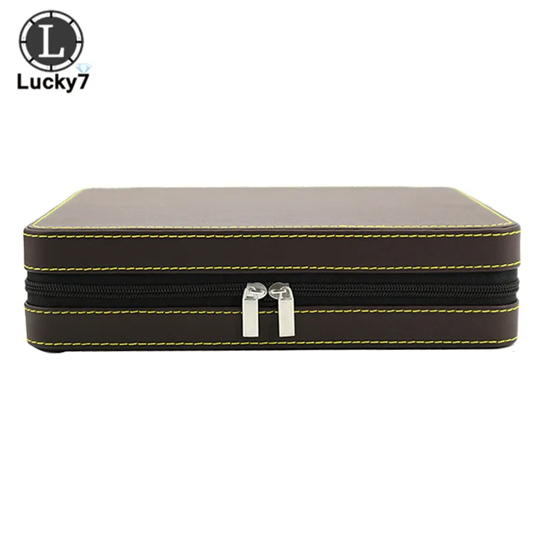 

Luxury PU Leatherette Portable Travel Jewelry Storage Box Jewelry Ring Watch Pendant Jewelry Organizer Storage Box OEM Custom