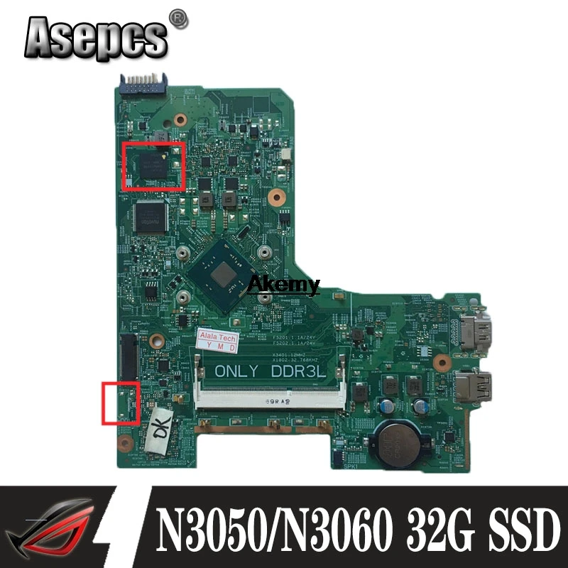 

CN-0P2DX7 P2DX7 FOR DELL INSPIRON 14 3452 15 3552 laptop motherboard 14279-1 PWB:896X3 N3050/N3060 32G SSD mainboard NOTEBOOK PC