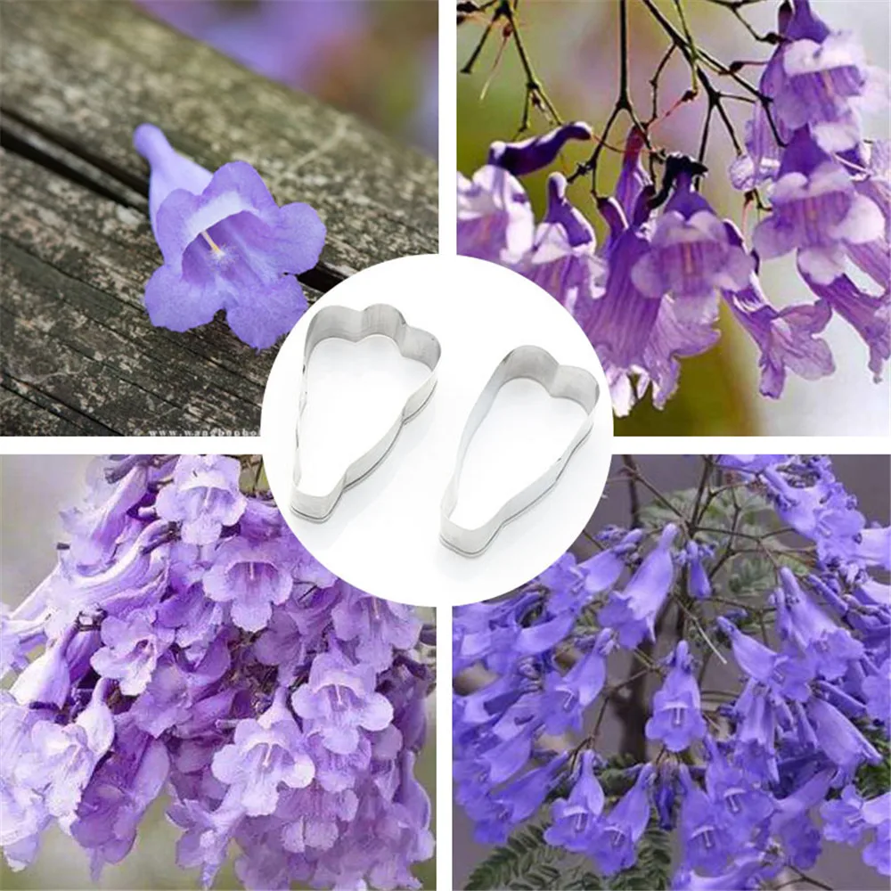 Резак для глины, форма Jacaranda Mimosifolia D. Don, форма лепестков цветов, форма для резки, синий дендробий, мягкая глина, инструменты, резаки