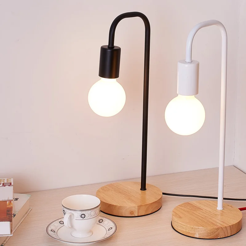

A Generation of Fat Solid Wood Lamp LED Learning Eye Protection Bedroom Bedside Lamp Creative Modern Simple Reading Lamp