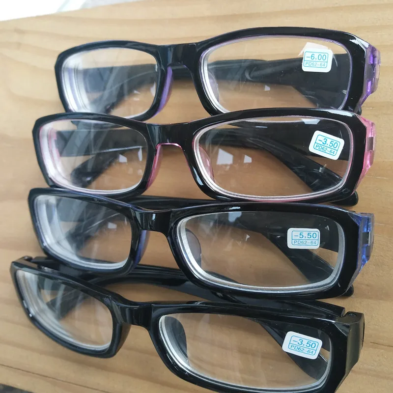 Classic Square Finished Myopia Glasses With Diopters 1 0 1 5 2 0 2 5 3 