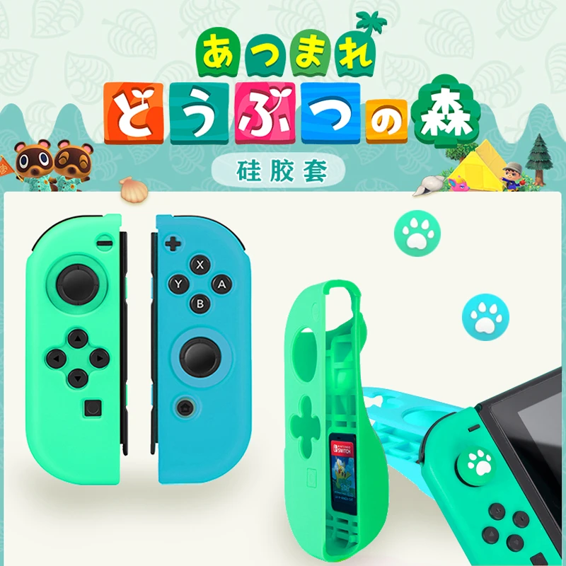 Nintend Switch Console Joycon Silicone Case For Nintendo Switch Ns Nx Cases Animals Crossing Hard Pc Clear Back Cover Shell Sets Cases Aliexpress