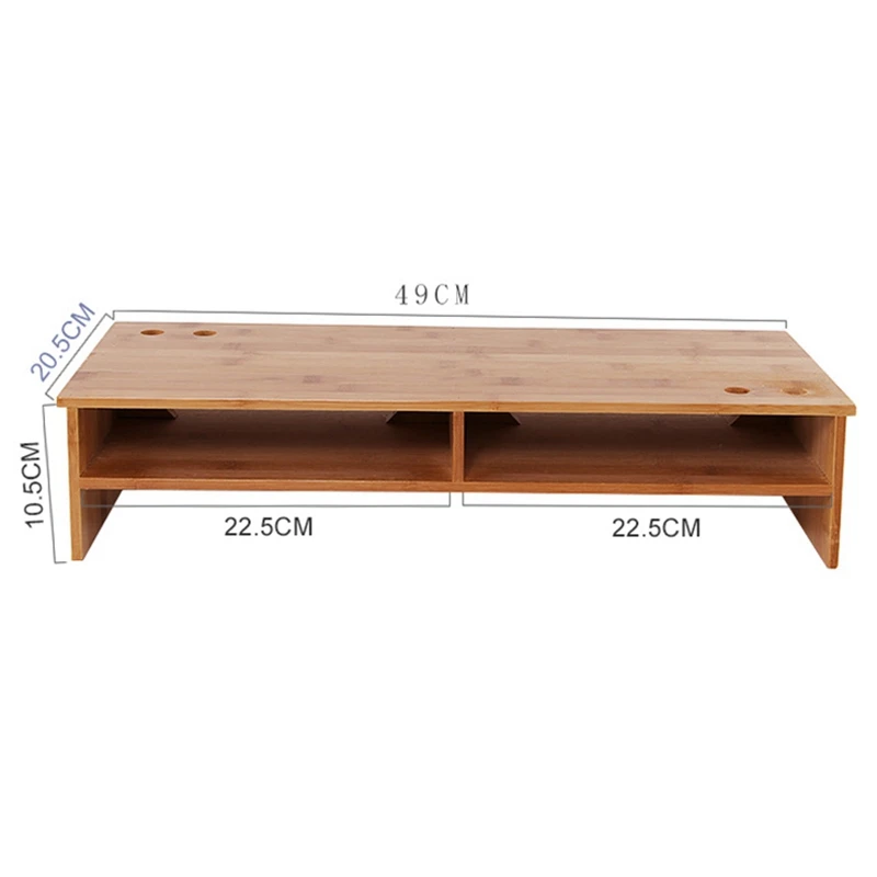 

Monitor Stand Riser With Storage Organizer Bamboo Monitor Screen Increased Shelf Desk Storage Box Rack