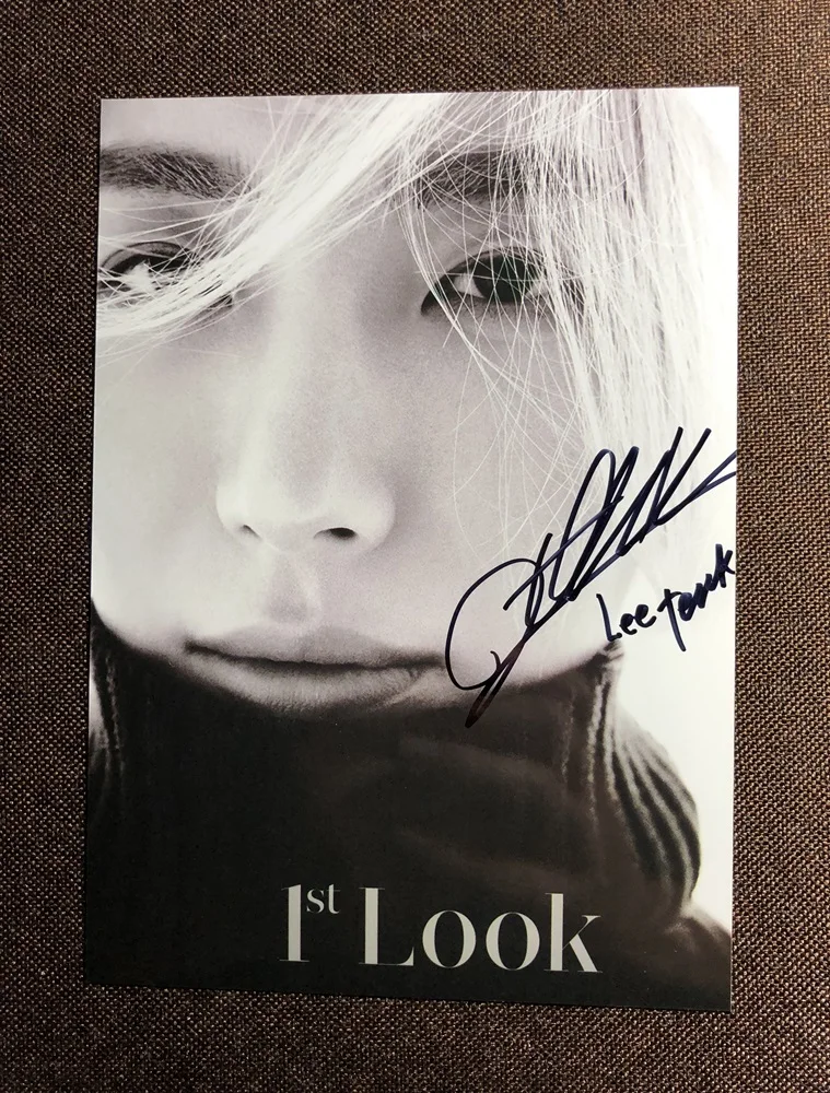 Подписанный SJ SuperJunior Super Junior Lee Teuk фото с автографом 5*7 время скольжения P8