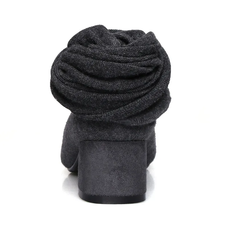 Masgulahe sexy over the knee boots new arrive winter boots for female fashion black slip on shoes hot sale women's boots