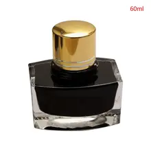 Гладкая пишущая перьевая ручка золотого цвета чернил Заправка бутилированного стекла школьные офисные принадлежности