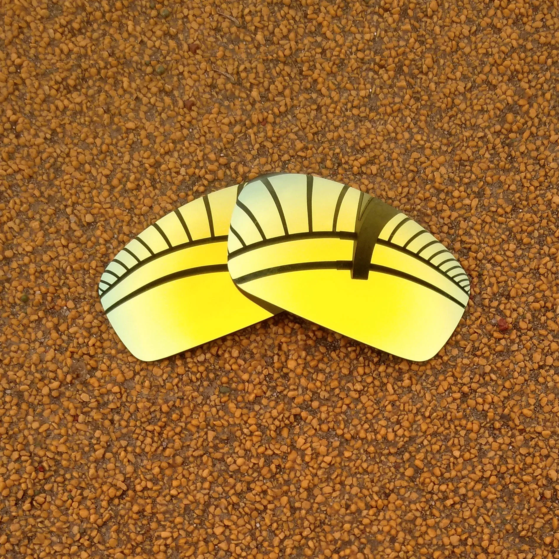 Lenti Di Ricambio Polarizzate A Specchio Oro 24K Per Occhiali Da Sole Monster Pup Montatura 100% Uva E Uvb