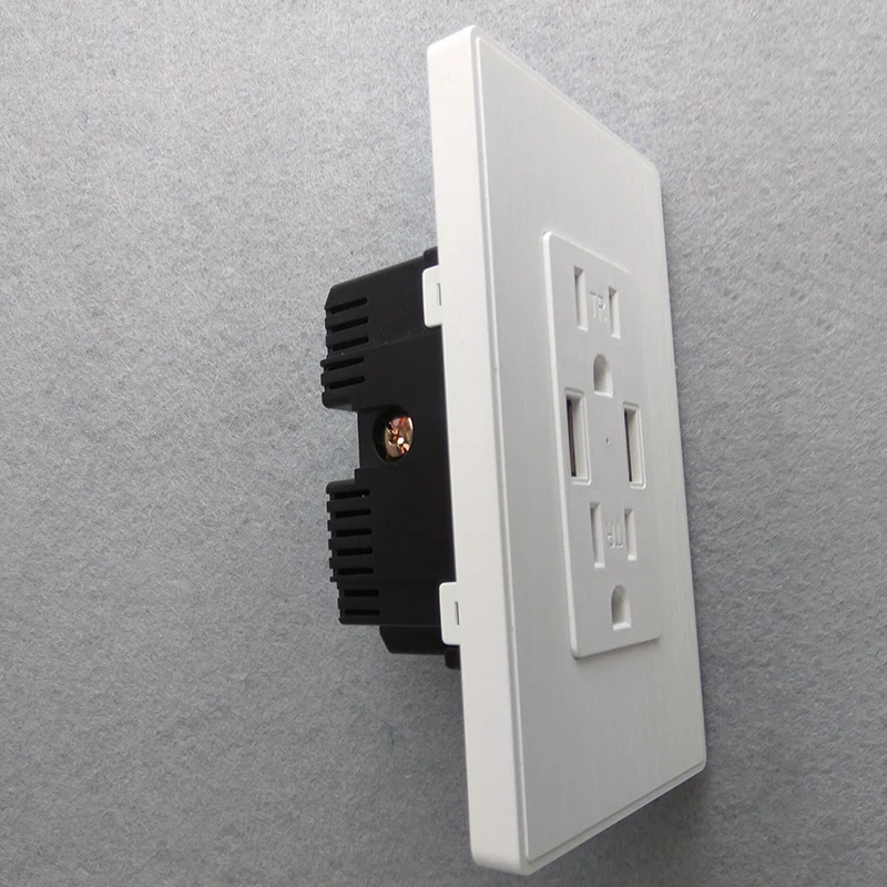 FUNN-двойной удлинитель с USB настенная розетка питания с USB штепсельная вилка DC 5 В 2.4A 1 вилка США