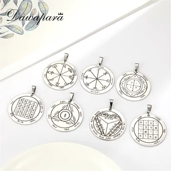 

Dawapara DIY Accessories Pentacle of Saturn Attracting Money Business Talisman Pendant for Necklace Stainless Steel Jewelry