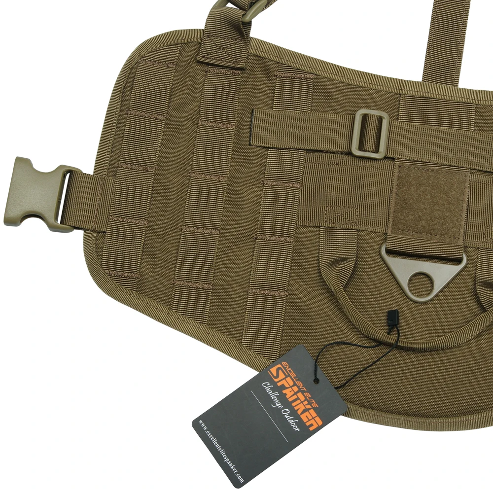 EXCELLENT ELITE SPANKER Tactical Dog Harness Training Vest Molle Compact Vest Harness Nylon Pet Vest