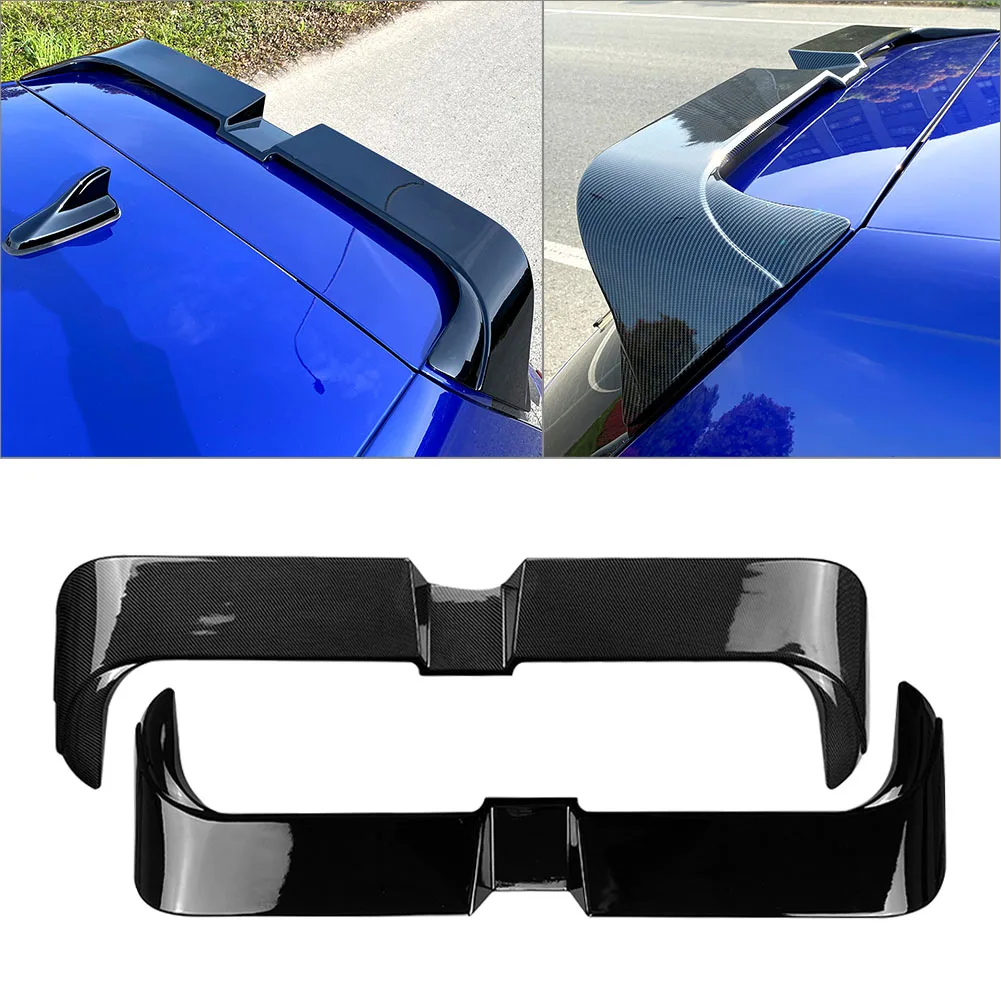 

ABS Car Rear Roof Lip Spoiler Window Wing Trim Decoration For Volkswagen VW Golf 8 MK8 2020-2021 Carbon Fiber / Gloss Black