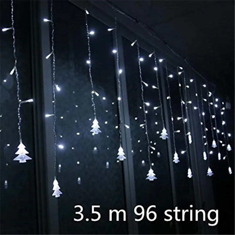 Christmas Garland LED Curtains Christmas Tree Pendant String Light 220V 3.5M For Decoration Indoor New Year Street Festoons Lamp11