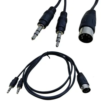 

Midi Din 5 Pin Male to 2x 3.5mm 1/8" Stereo Male Plug Audio Connector Cable 50cm 150cm