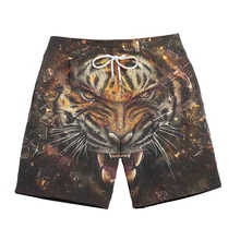 Модные мужские шорты Креативные 3D цифровые пляжные шорты с рисунком животных летние популярные парные Штаны спортивные штаны для бега