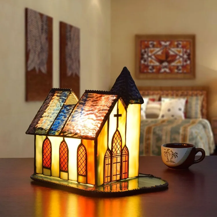 

art restoring ancient ways small night lamp of bedroom the head of a bed nursing glass lamp light bar light church