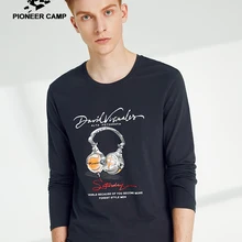 Pioneer Camp модная футболка hommes с длинным рукавом мужская трендовая футболка с принтом черно-белая уличная Футболка Мужская s ACT906305