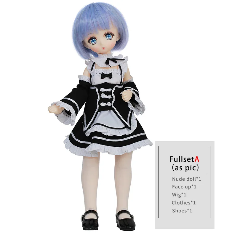 OUENEIFS Xiongmei BJD кукла 1/4 анимационный комикс Maidservant с высокой подвижностью шарнирная кукла Oueneifs - Цвет: Fullset A as pic