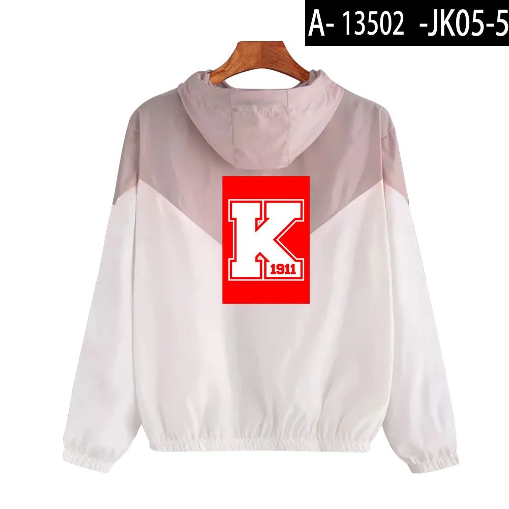 Riverdale Jackets Female Long Sleeves Women Clothing Color Matching Elastic Waist Hooded Jackets Europe And The United States - Color: pink