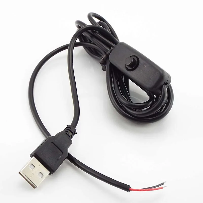 Description Picture 3 of item2 pin 2M USB Extension Cable Connector power supply Wire LED chips light on/off Switch Electrical 5V 12V For LED strip Lighting