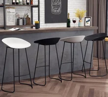 

Bar Chair Modern Simple Bar Stool High Footstool Household Bar Chairs Northern Europe Bar Chair Back Creative High Footed Chair