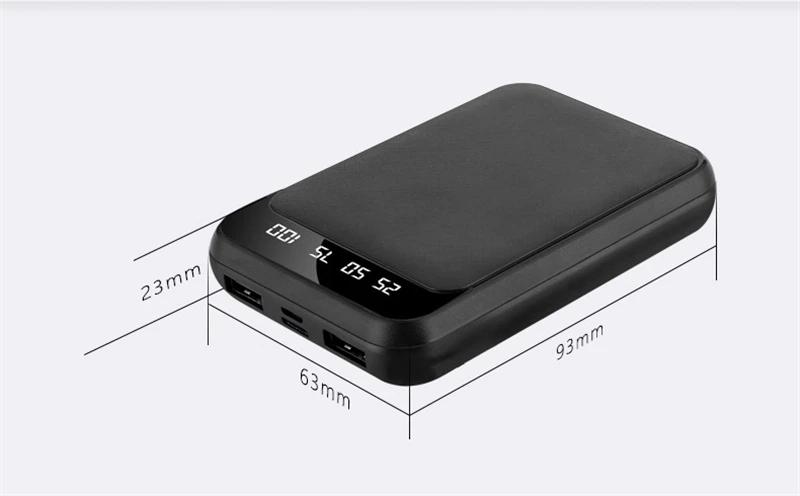 Super mi ni 10000mAh power bank светодиодный индикатор питания дисплея банка для iPhone Xiaomi mi 18650 батарея зарядное устройство для мобильного телефона Dual USB Poverbank