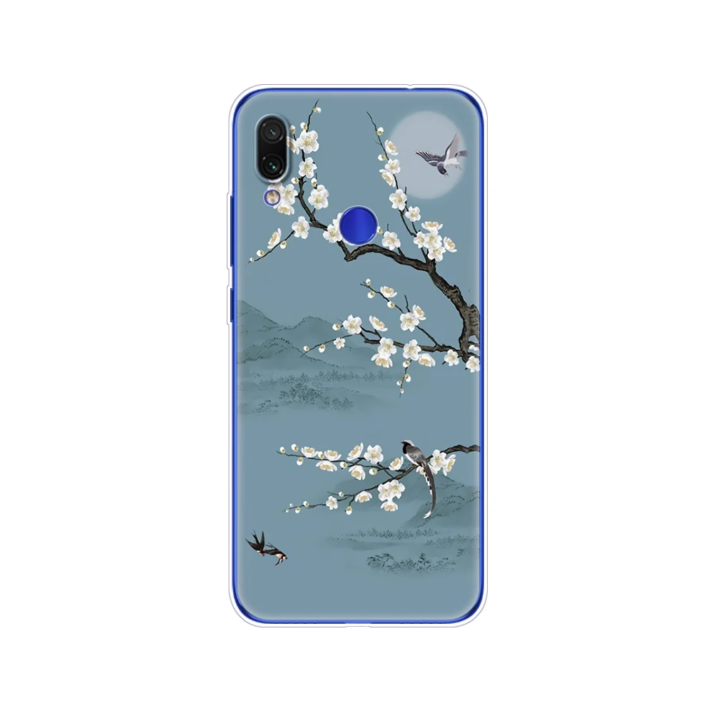 For xiaomi Redmi Note 7 Case Silicone Painting Soft TPU For xiaomi Redmi Note 7 Case 6.3 inch Fundas Coque Redmi NOTE 7 PRO Case cases for xiaomi blue Cases For Xiaomi