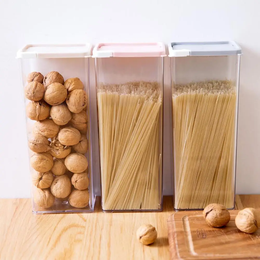 2 Piezas Caja De Almacenamiento De Alimentos Espaguetis Envases De Fideos Para Granos Azul, Verde Granos Diversos Pasta Contenedores De Fideos Fideos Recipientes Para Alimentos 