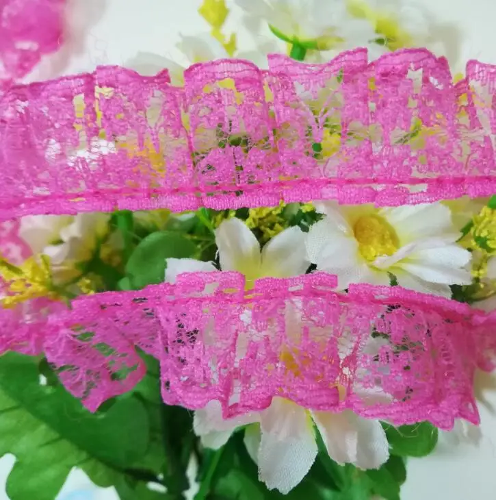 1M-New-Pleated-Lace-Fabric-2-5cm-Diy-Sewing-Guipure-White-Black-Purple-Yellow-Lace-Ribbon (2)