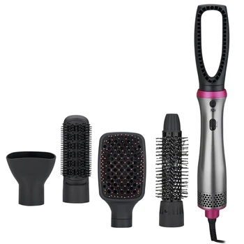 

5 in 1 Hot Air Brush Multifunction Curler Straight Electric Hair Brush Charge Diffuser Heater Comb Hair Styling Straight Curl *