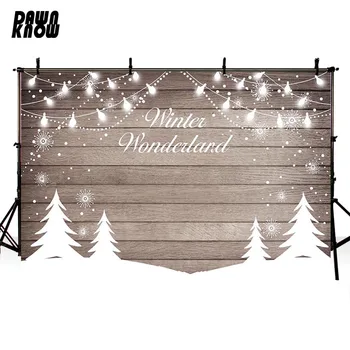 

DAWNKNOW Winter Wonderland Vinyl Photography Background For Baby Wall Photo Shoot Backdrop For Christmas Photo Studio G755