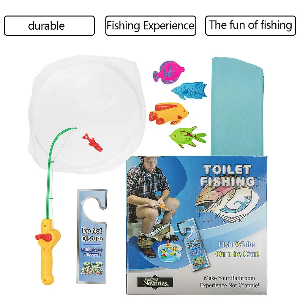 Мини-Туалет пластиковый Игровой Набор для рыбалки Potty Time Fishing Practice Kit новинка подарочные игрушки для детей