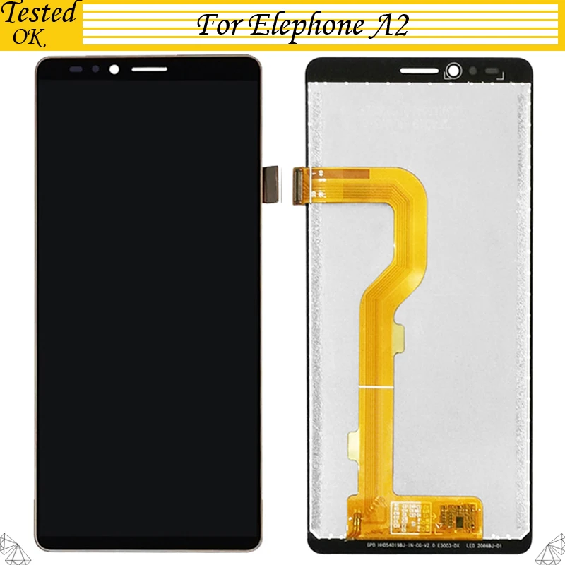 Протестировано 5,47 дюймов для Elephone A2 ЖК-дисплей+ сенсорный экран в сборе идеальные запасные части