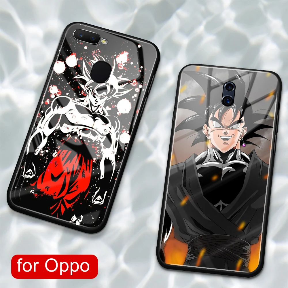 Стеклянный чехол для Oppo R17 plus drgon ball Гоку R9 R9S R11 R11S Plus R15 F9 Pro Find X A7X Reno | Мобильные
