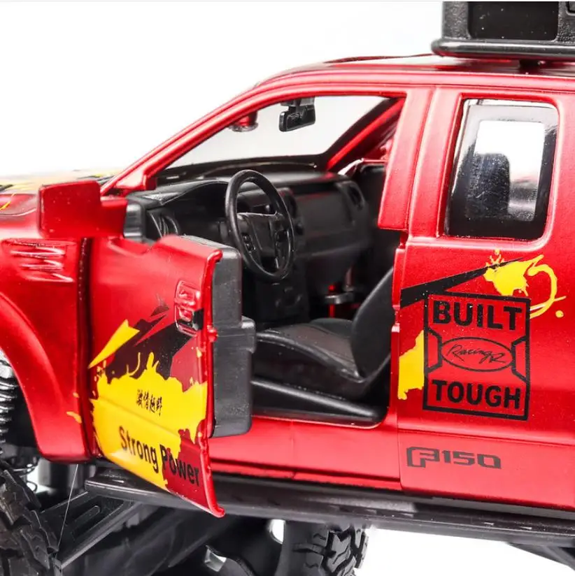 Модель автомобиля из 1:32 сплава, высокое моделирование Ford F150 пикапа, звук и светильник