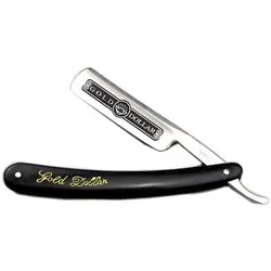 Men Mirror Finish Manual Stainless Steel Shaving Razor Gold Dollar 66 Straight Edge  Barber Blades