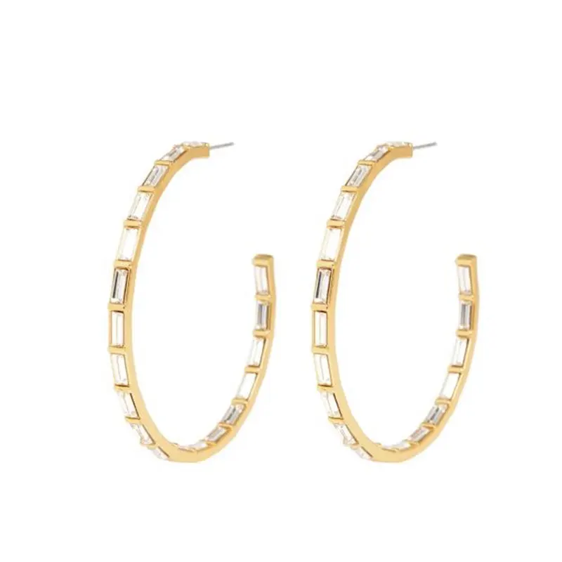 

GODKI 34MM Luxury Multicolor Cubic Zirconia Big Hoop Earrings for women Wedding Dubai Trendy Earrings boucle d'oreille femme