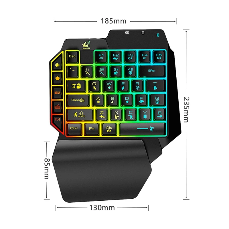 G11 39 клавиш Мини Беспроводная Одноручная клавиатура Bluetooth 4,2 телефон ПК макро игровая клавиатура для Windows Android IOS