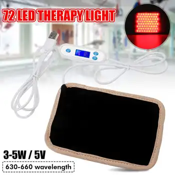

72LED USB Infrared Heating LED Therapy Pad Light 630nm-660nm Deep Penetration for Pain Relief Safe Aids Healing Circulation